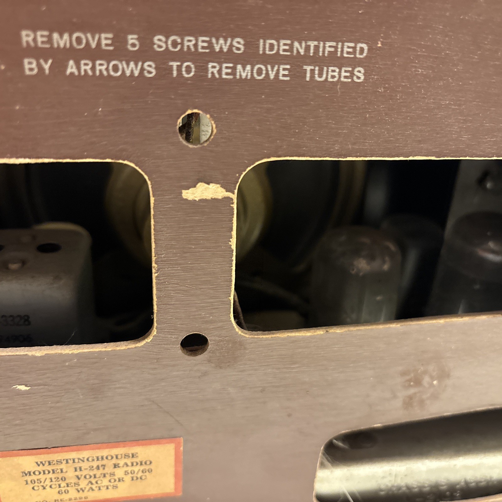 Westinghouse Classic Tube Type Radio M# H-247 Radio Parts/Repair.Read Details