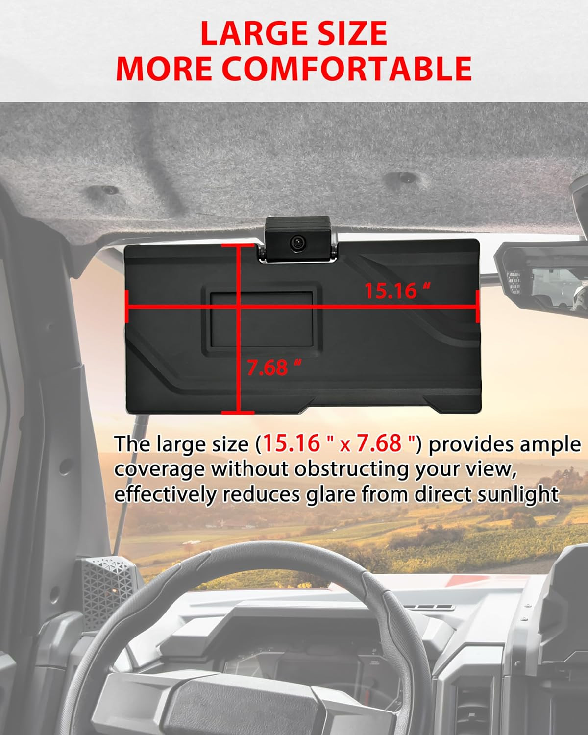 Adjustable Anti-Glare Sun Visors for Polaris Xpedition XP/ADV 2024-2026
