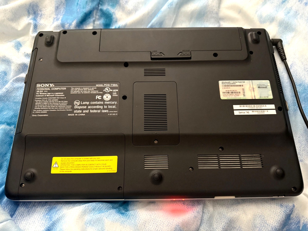 Sony Vaio Laptop Computer PCG-7184L