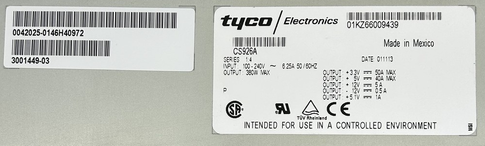 Sun Microsystems 300-1449 380W Power Supply E220R/E420R