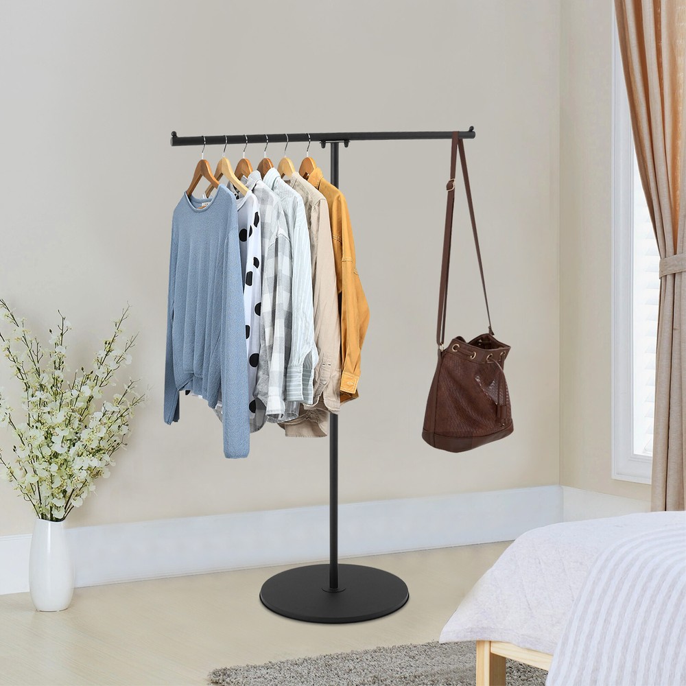 Display Rack Adjustable Round Base T-style Handbag Display Stand For Retail Use