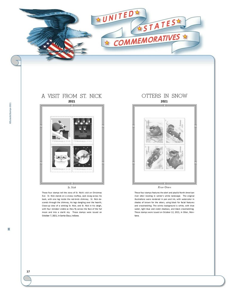 2021 U.S. Commemorative Singles SIMPLIFIED Supplement (White Ace Alternative)