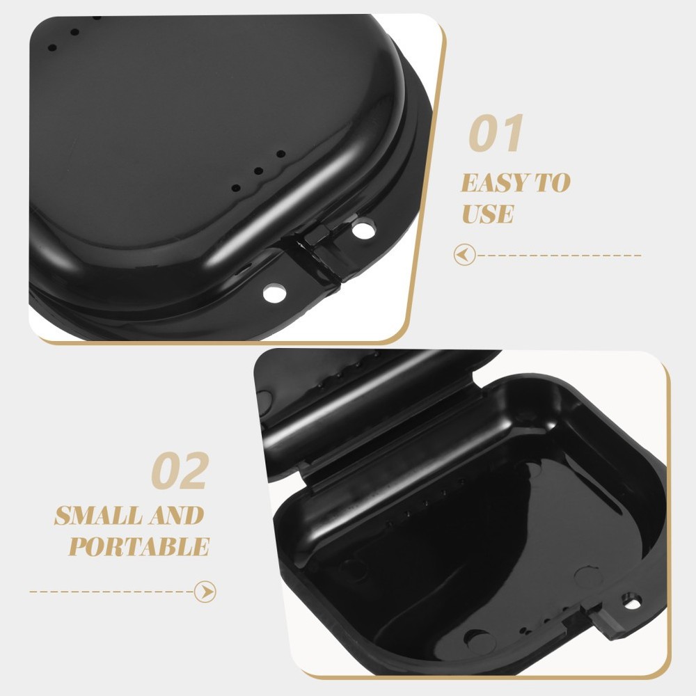 Convenient Denture Box Retainer Container Leakproof Case for Cleaning