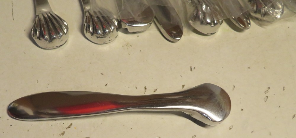11 Pc Seashell Cheese Server Set Spatula Stir Stick Unknown Serving Lot 5" Set