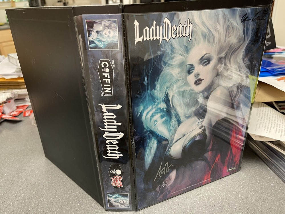 Lady Death hard box comic protector signed by Artgerm