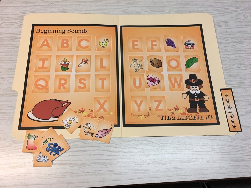 Thanksgiving - 5 File Folder Set - Activity Set - Teaching -