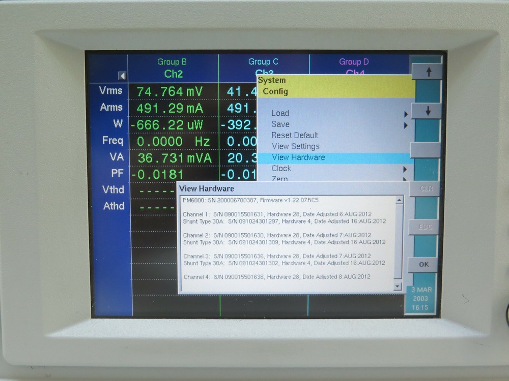 Voltech PM6000 Multi-Phase Power Analyzer 4 Channel