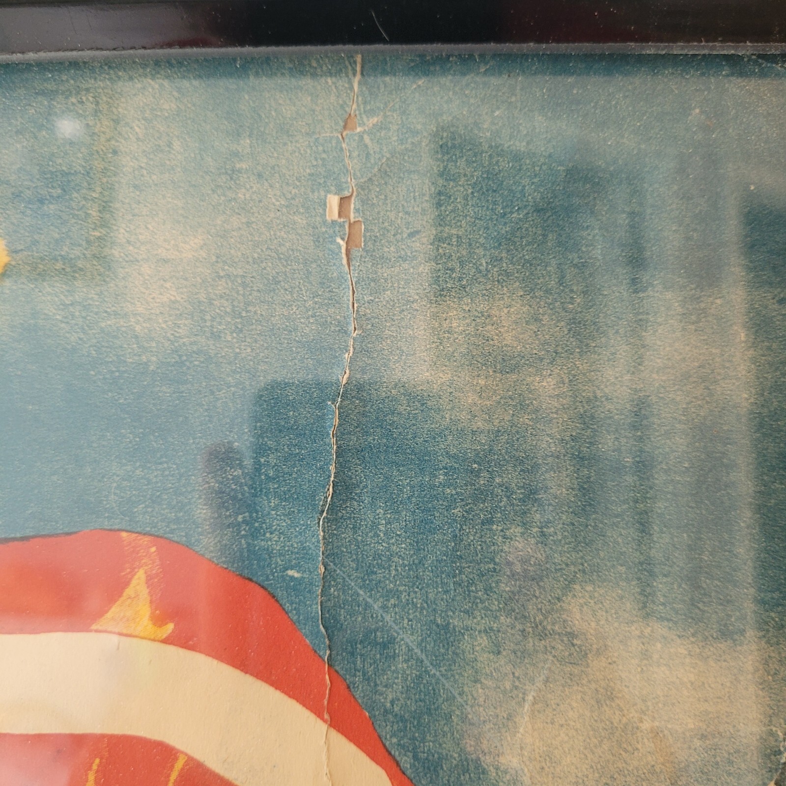 Antique Original WWI Poster Flag of Freedom 1918 21" x 17" Framed USA *READ*