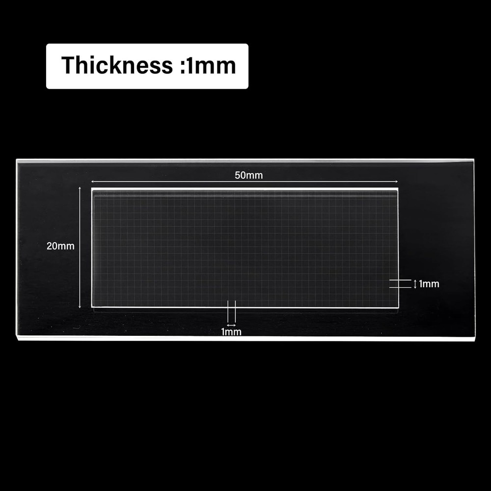Glass Plankton Counting Cell Case Single Gridded Sedgewick-Rafter Counting Cell