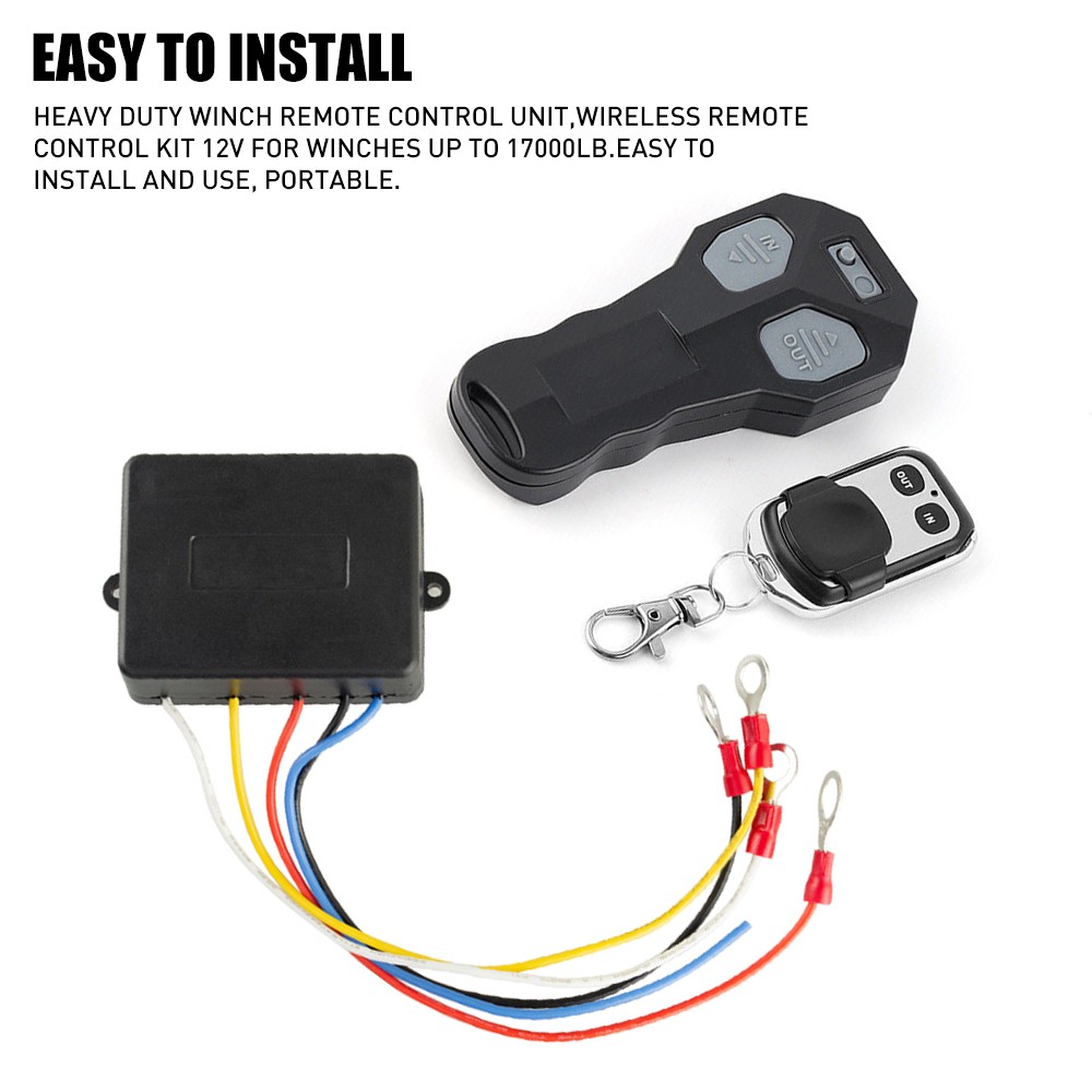ATV UTV DC12V Wireless Winch Remote Receiver Control Kit Switch Handset US EXV