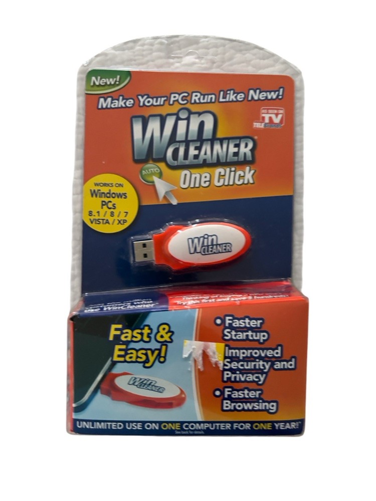 Win Cleaner USB-One Click, Fast & Easy Computer Clean,Optimize, Repair NEW