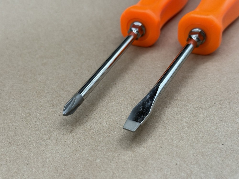 Snap-on Tools USA Orange Hard Handle Flat Phillips Screwdriver Set - New