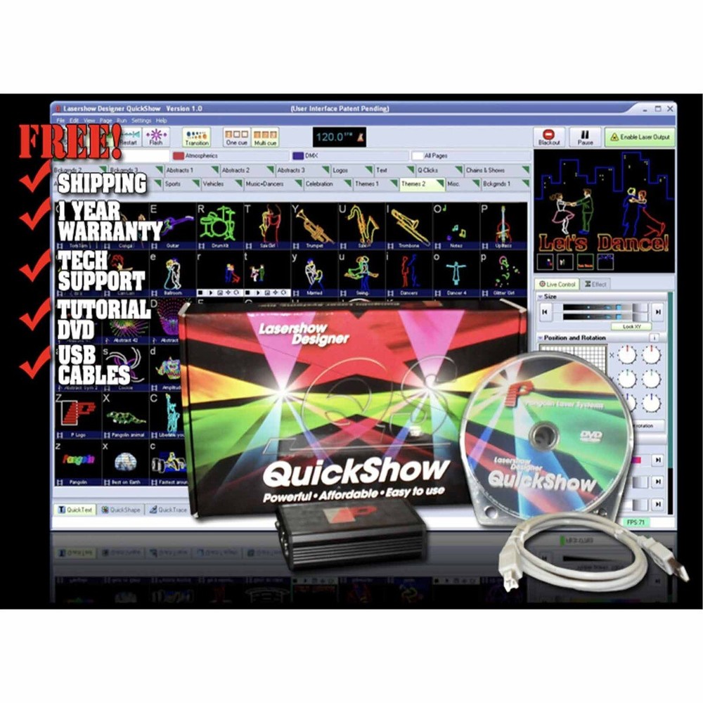 Pangolin QuickShow FB3 Laser Control Software with ILDA Interface