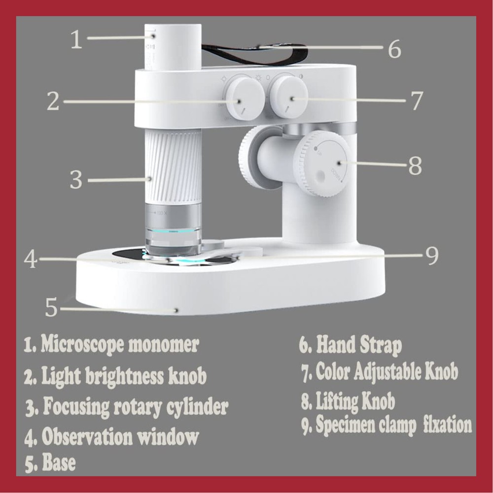 Wireless WiFi Camera Microscope for Children, Portable Handheld USB Digital Micr