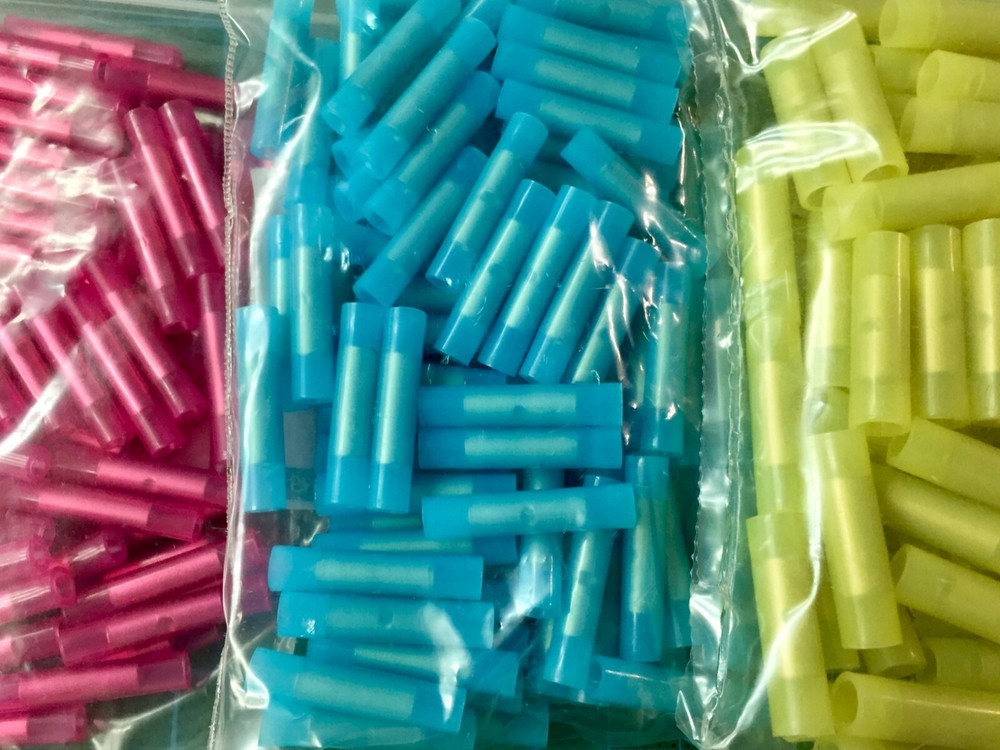 COMBO Pack 300pcs Red/Blue/Yellow Nylon Butt Splice Assortment, Crimp Terminals