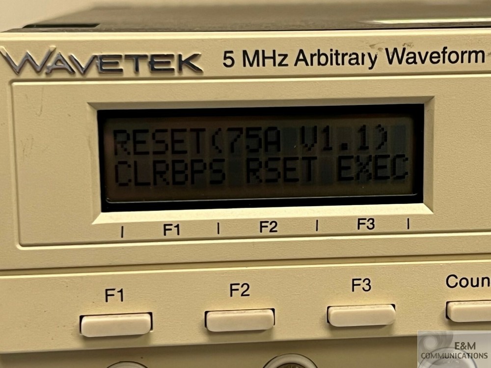 MODEL 75A WAVETEK 5 MHZ ARBITRARY WAVEFORM GENERATOR SERIAL # A93010089