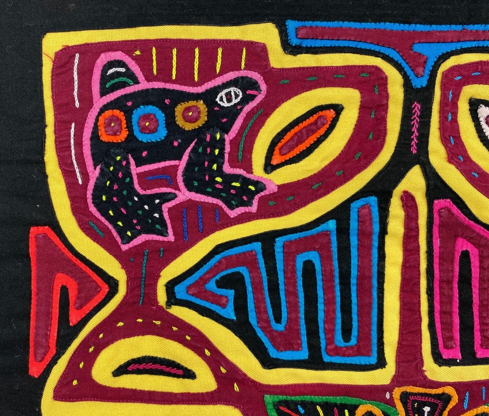 Boho Wall decor/Unique Panama Mola Art & Modern handmade Quilt