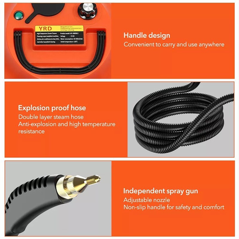 3800W High Pressure Steam Cleaner Household Car Steam Cleaner Cleaning Machine