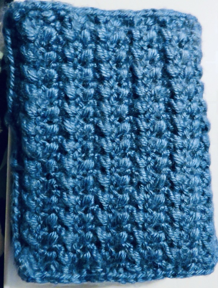 Handmade-Blue-“Crochet Hook Case, With Silver Heart Button Closure”-Used