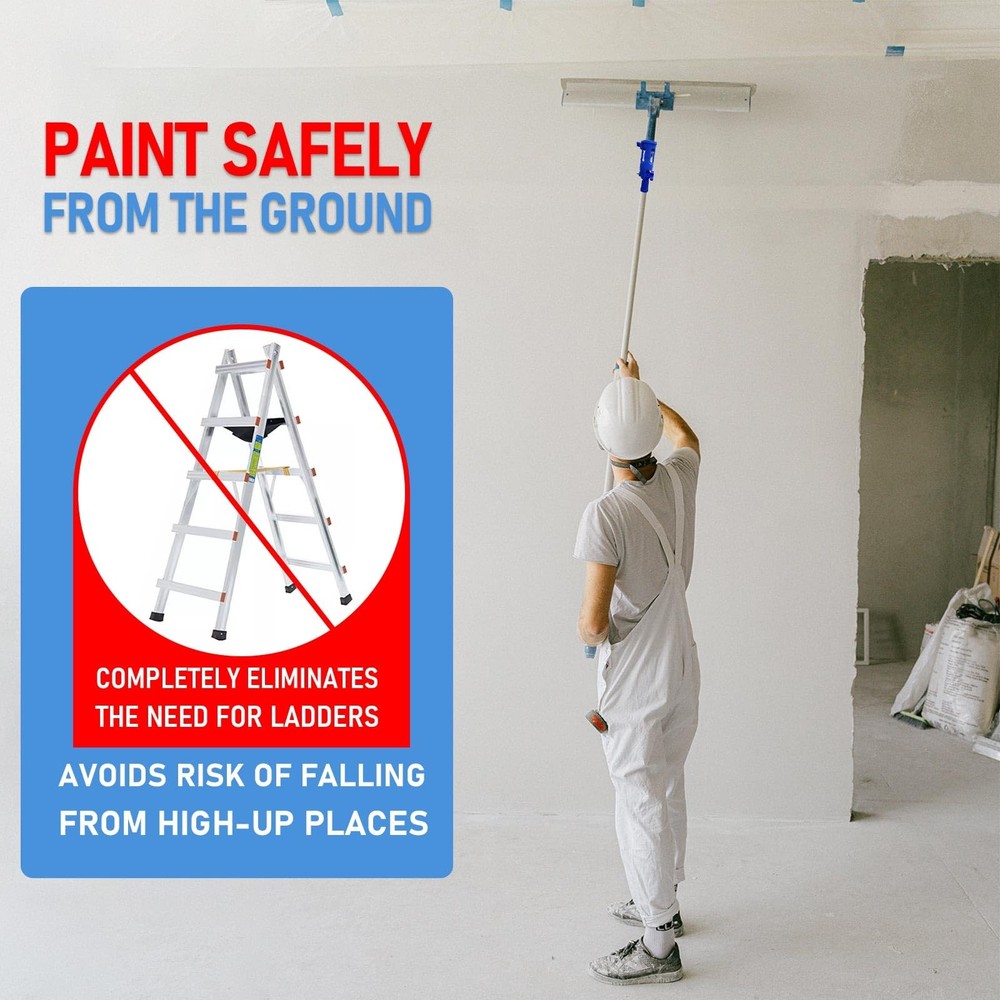 MultiAngle Paint Brush Extender Extension Pole Attachments for Brushes and