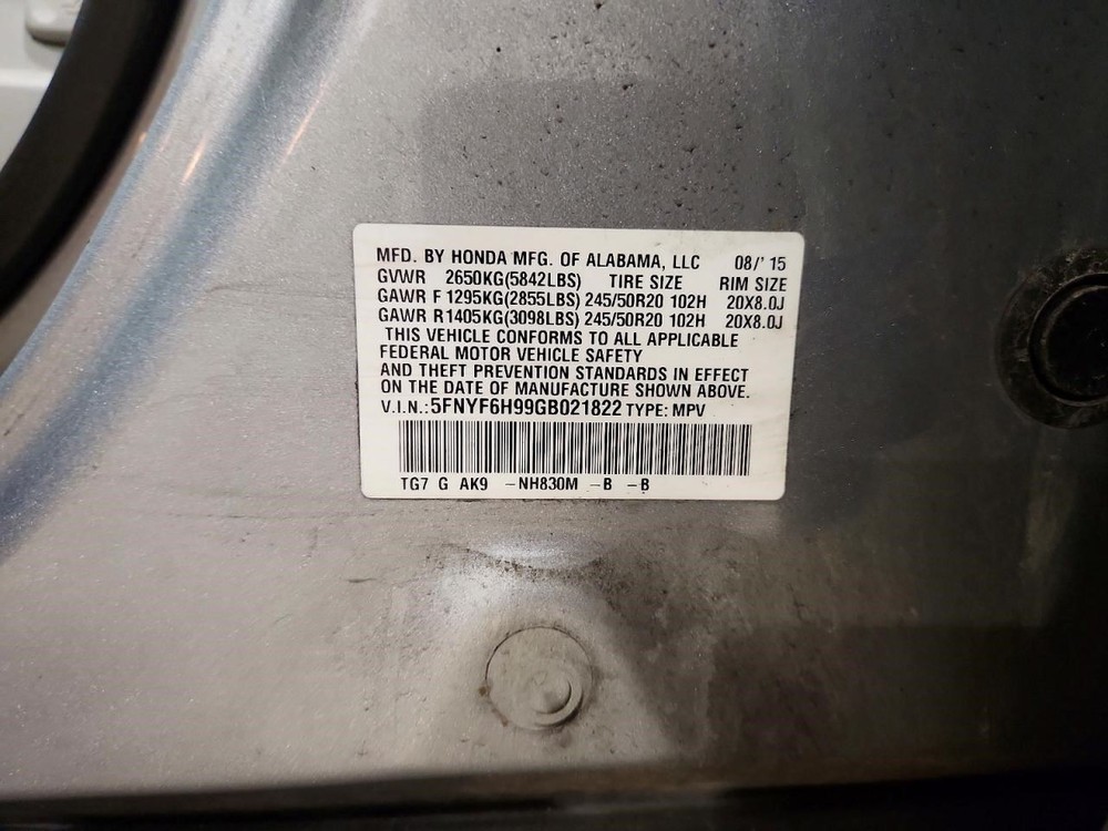 PILOT 2016 Transmission Shift 2106920