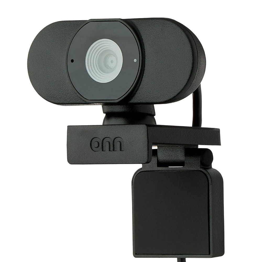 Onn  1440P Webcam with Autofocus and Built-in Microphone, Adjustable,Black