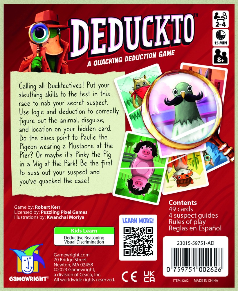 Deduckto - A Quacking Deduction Game - Gamewright
