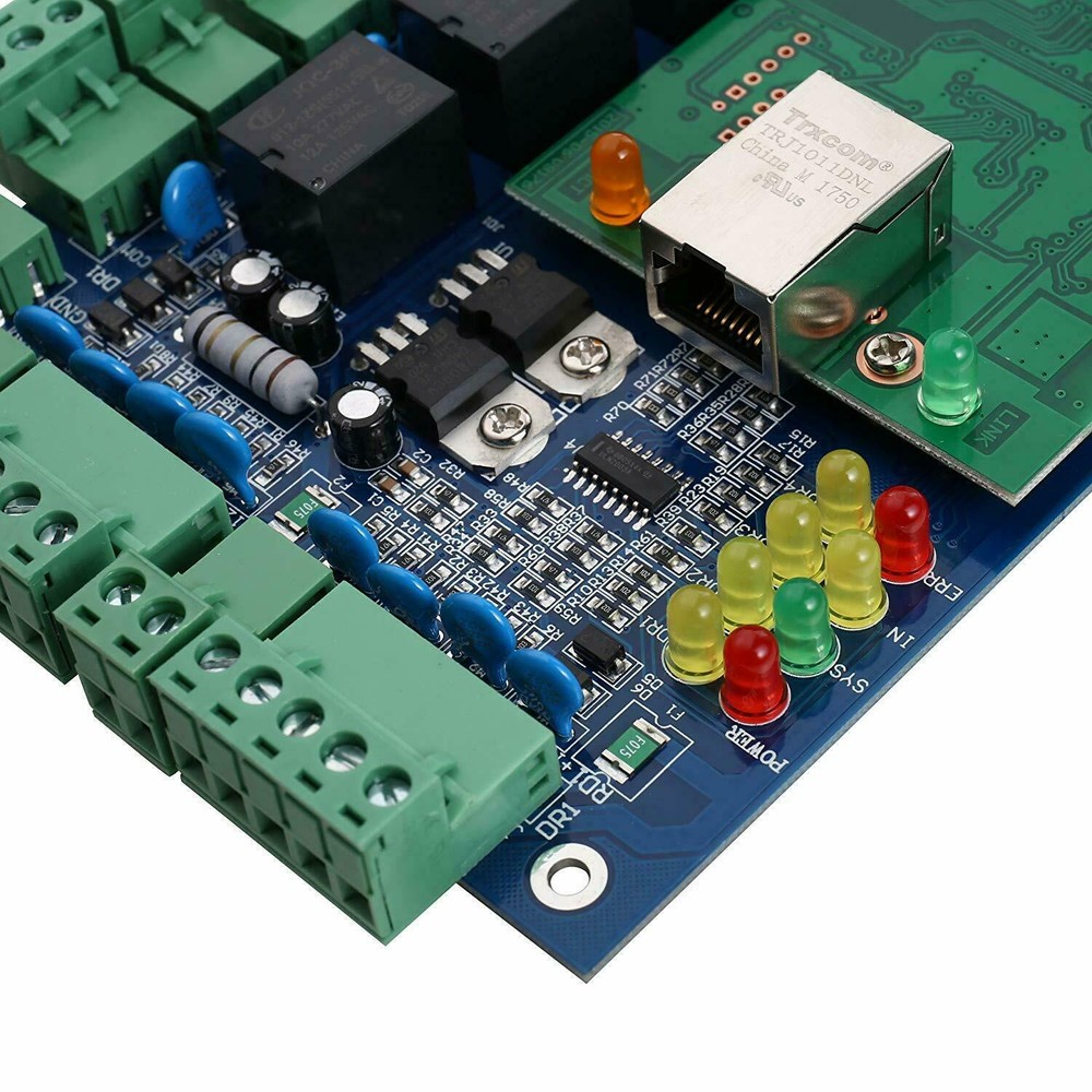 4 Door 4 Reader TCP/IP RFID Board Panel Access Control Metal case + Power supply