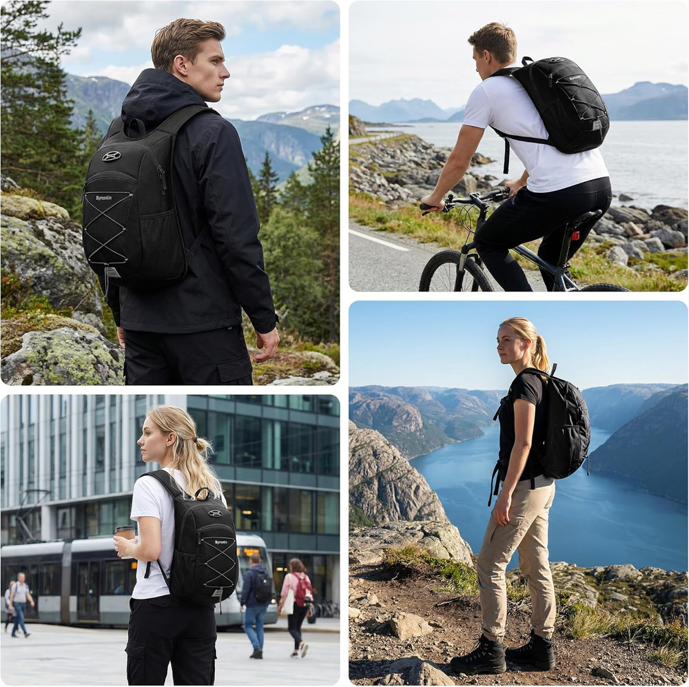 Ultra-Light Soft Daypack 15L/20L, Cushioned Breathable Back Panel Backpack, Ligh