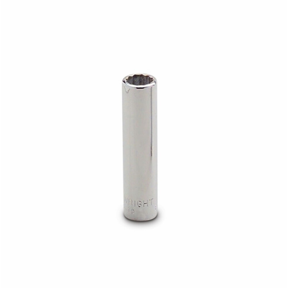 Wright Tool 2608 1/4" Drive Chrome Deep Socket 12 Point SAE 1/4"