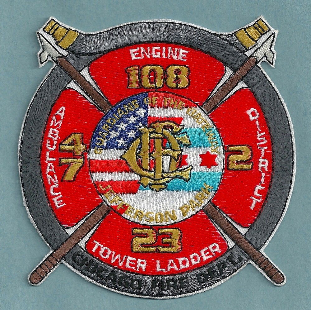 CHICAGO ENGINE 108 TOWER LADDER 23 PATCH JEFFERSON PARK