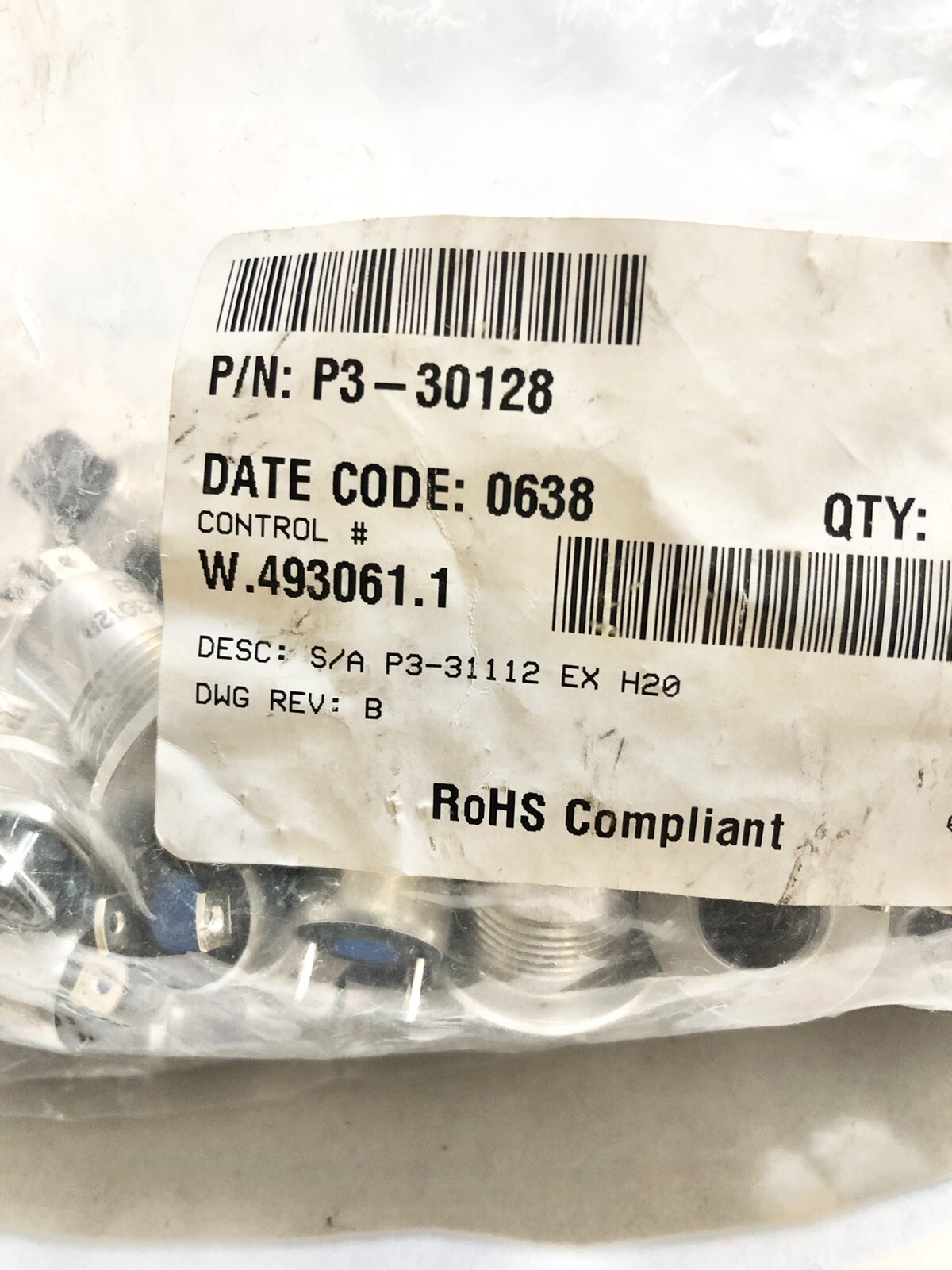 (qty=2) P3-30128 pushbutton switches