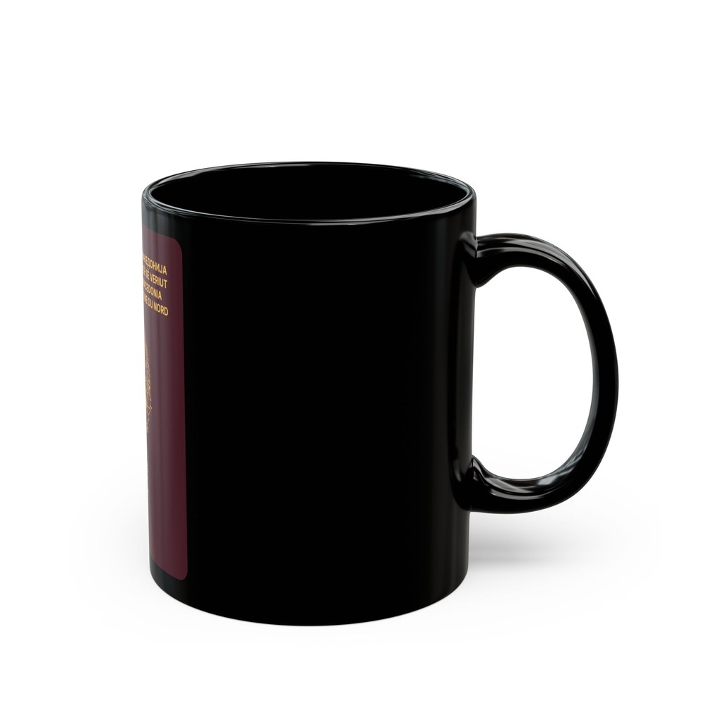 Macedonian Passport (Type B) - Black Coffee Mug