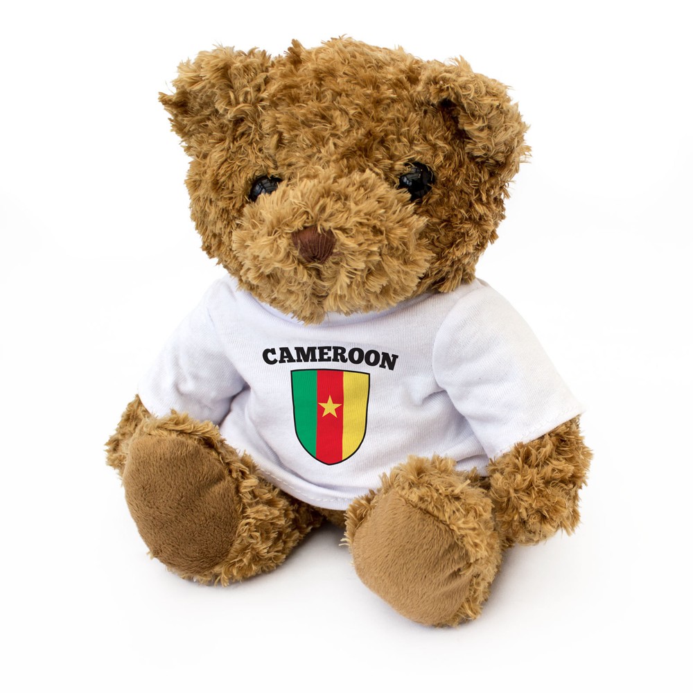 NEW - Cameroon Flag - Teddy Bear - Cute Cuddly Soft - Gift Present