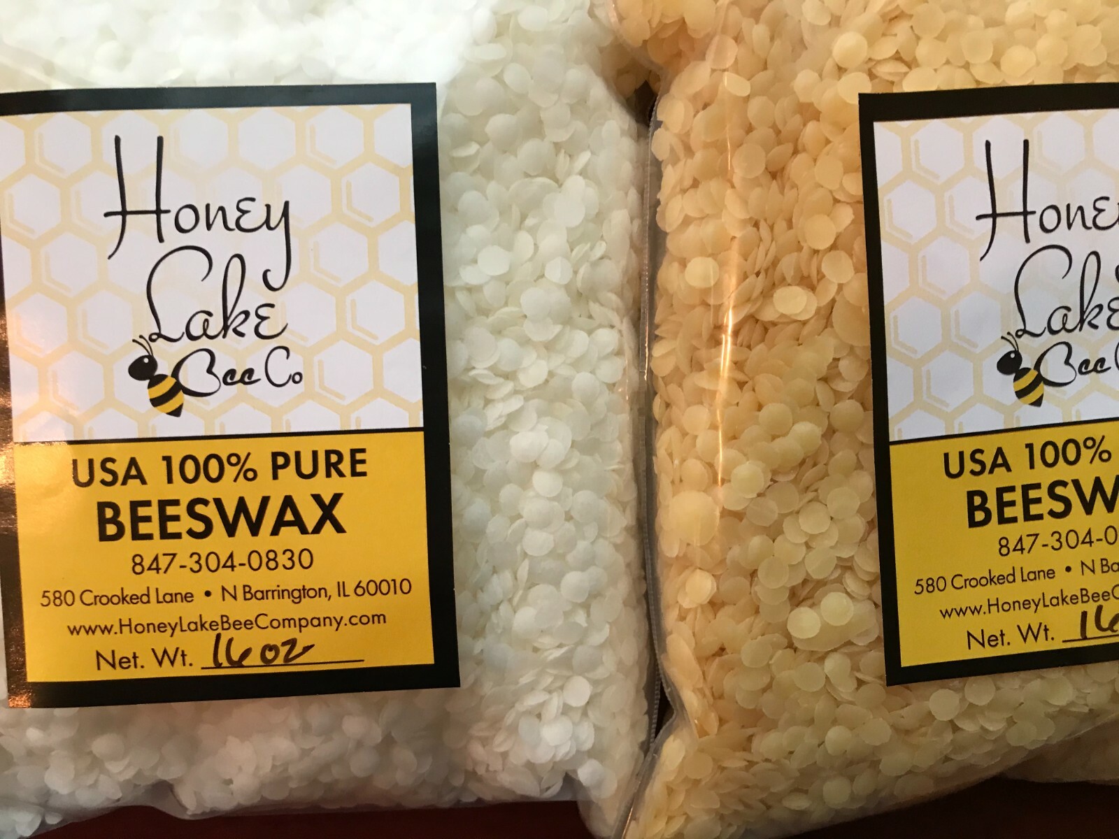 Beeswax Pellets, Yellow or White 100% USA Beeswax, Triple Filtered, Cosmetic