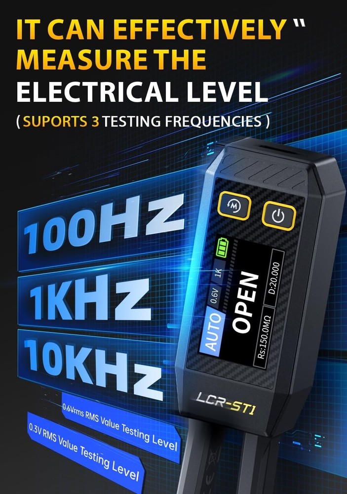 FNRSI Mini Smart LCR Meter - Precision Measurement Tool for Electronics
