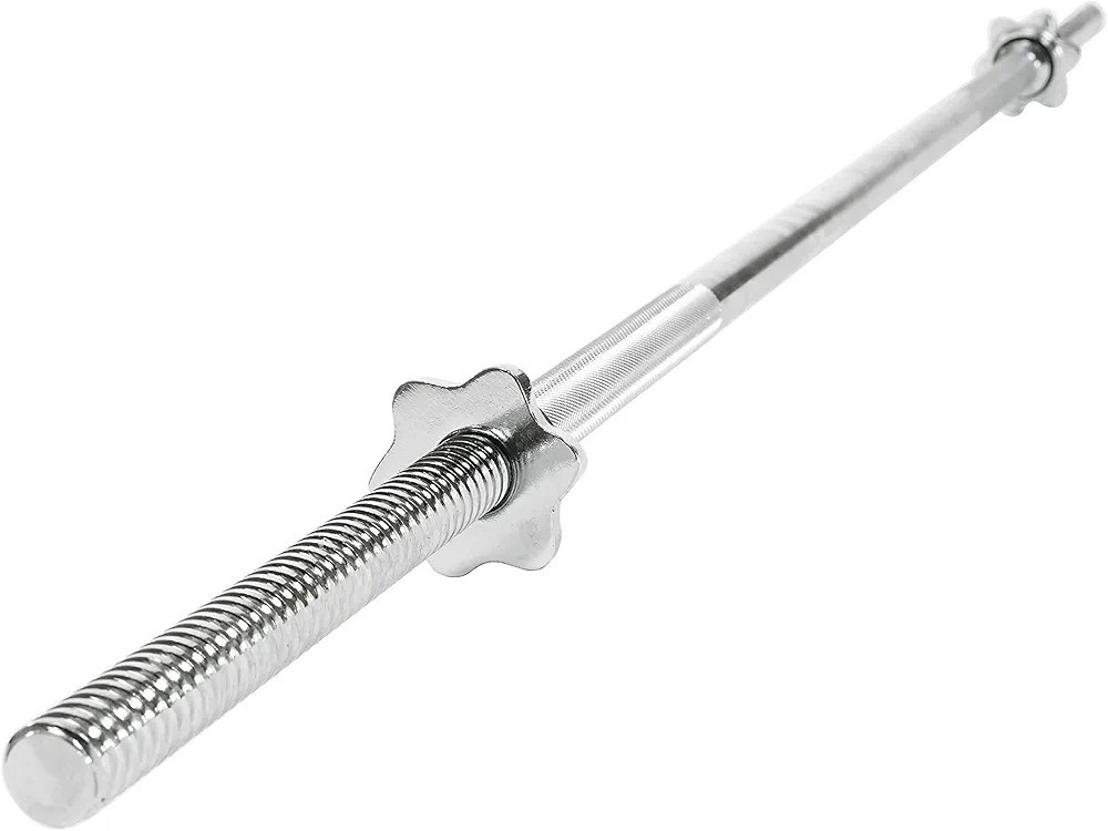 Threaded Solid 60 Chrome Exercise Barbell Bar 1 Inch Barbell Diameter Olympic
