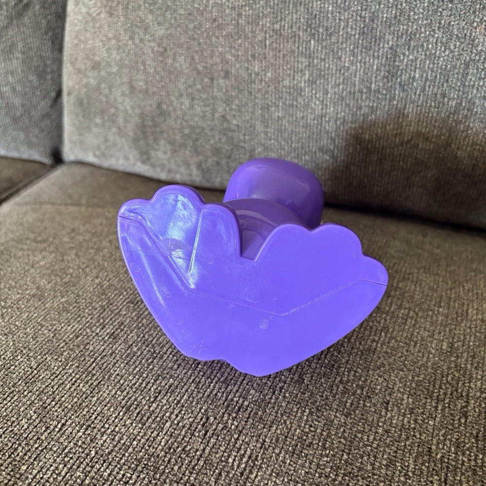 Big Nerds Purple Plastic Nerd Candy Container Easter Bunny Felt Ears Empty