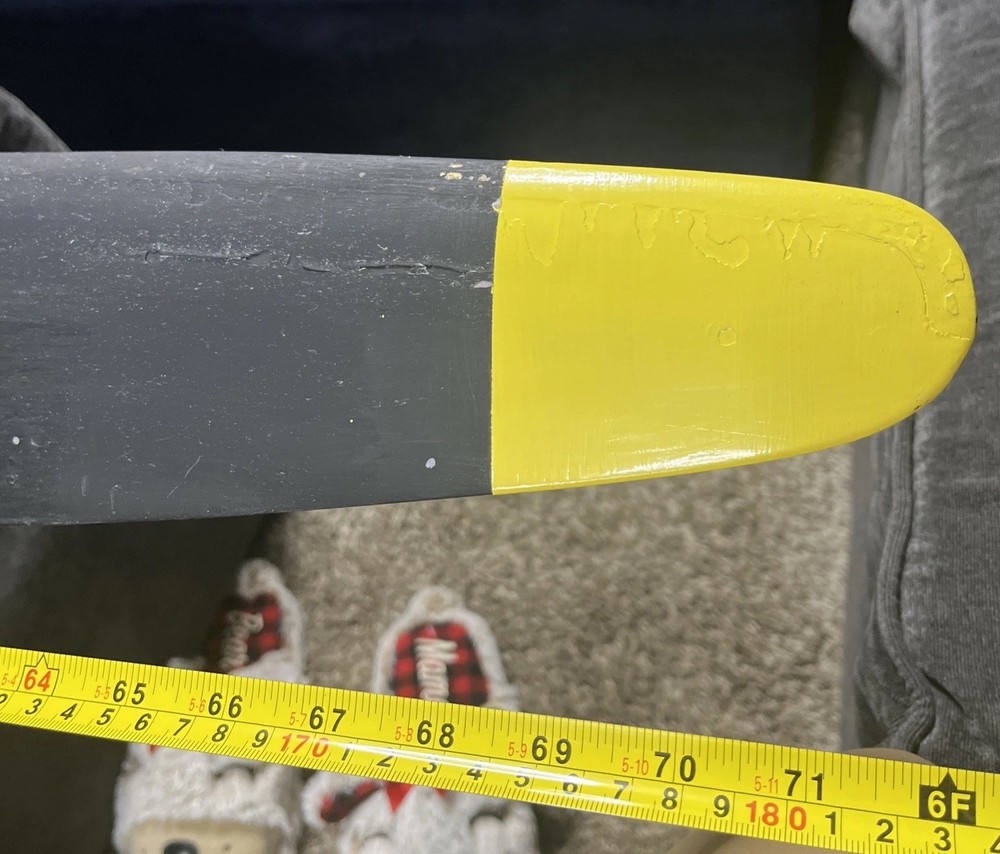 Seth Thomas Round Clock Mounted On A Piper Propeller.