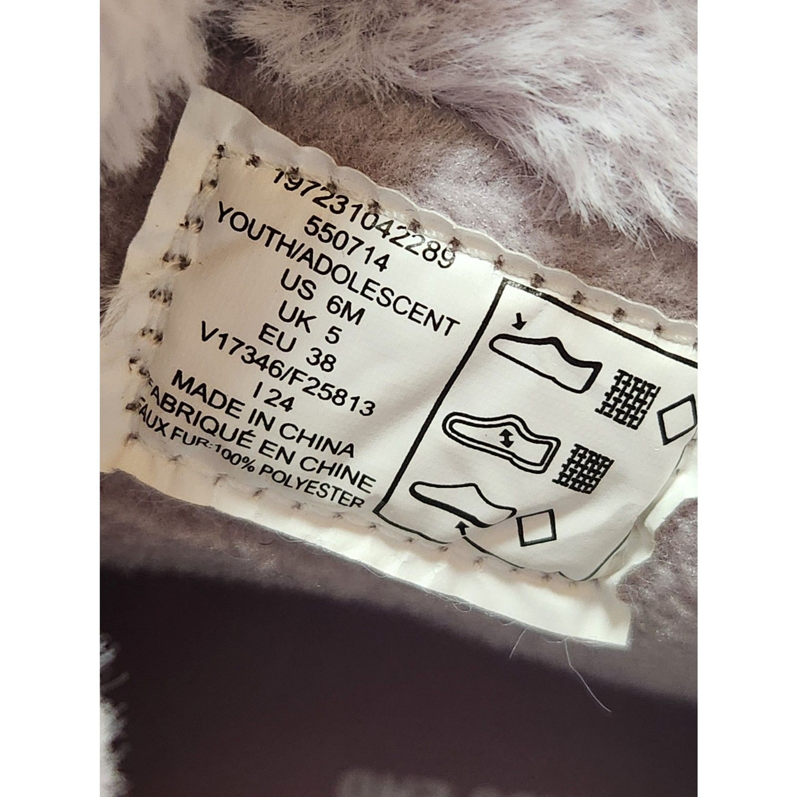 Lands' End Youth Girls Insulated Winter Boots Lavender Size 6