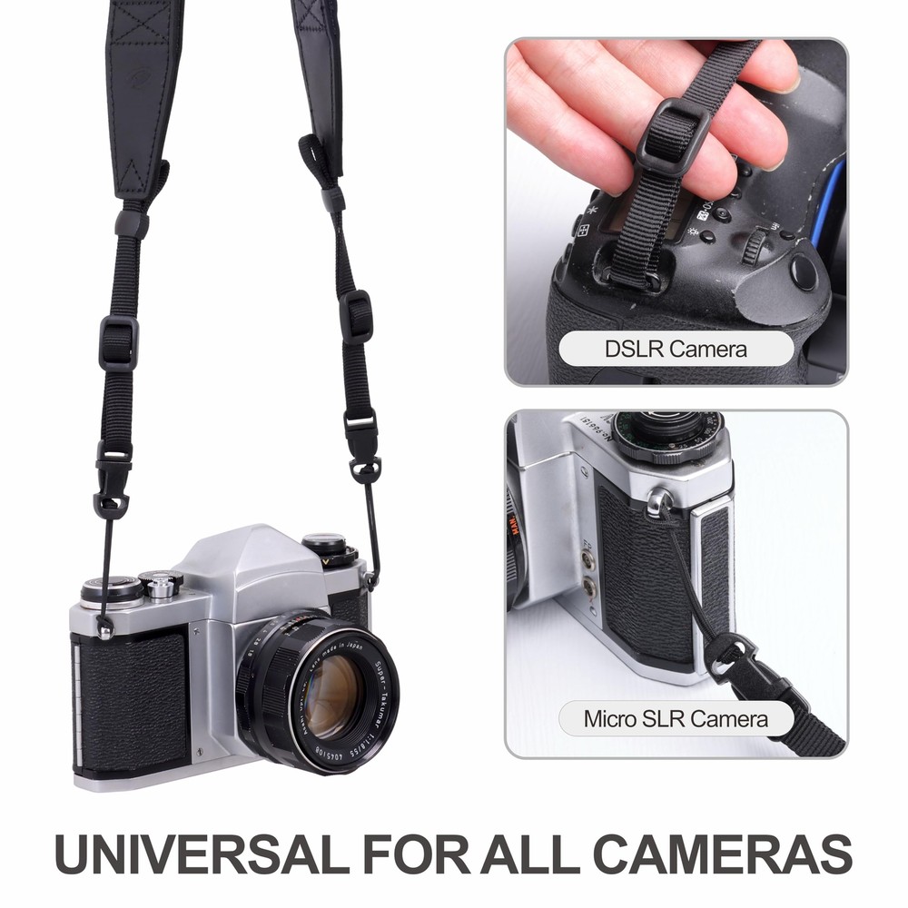 Adjustable Camera Strap - 2" Wide Top Layer Cowhide Head Camera Straps for Ph...