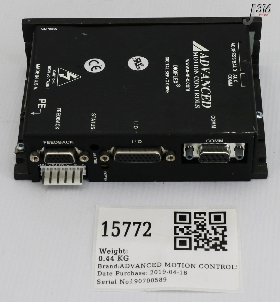 15772 ADVANCED MOTION CTRLS DIGIFLEX DIGI SERVO DRIVE DPRALTE-020B080A-LR2