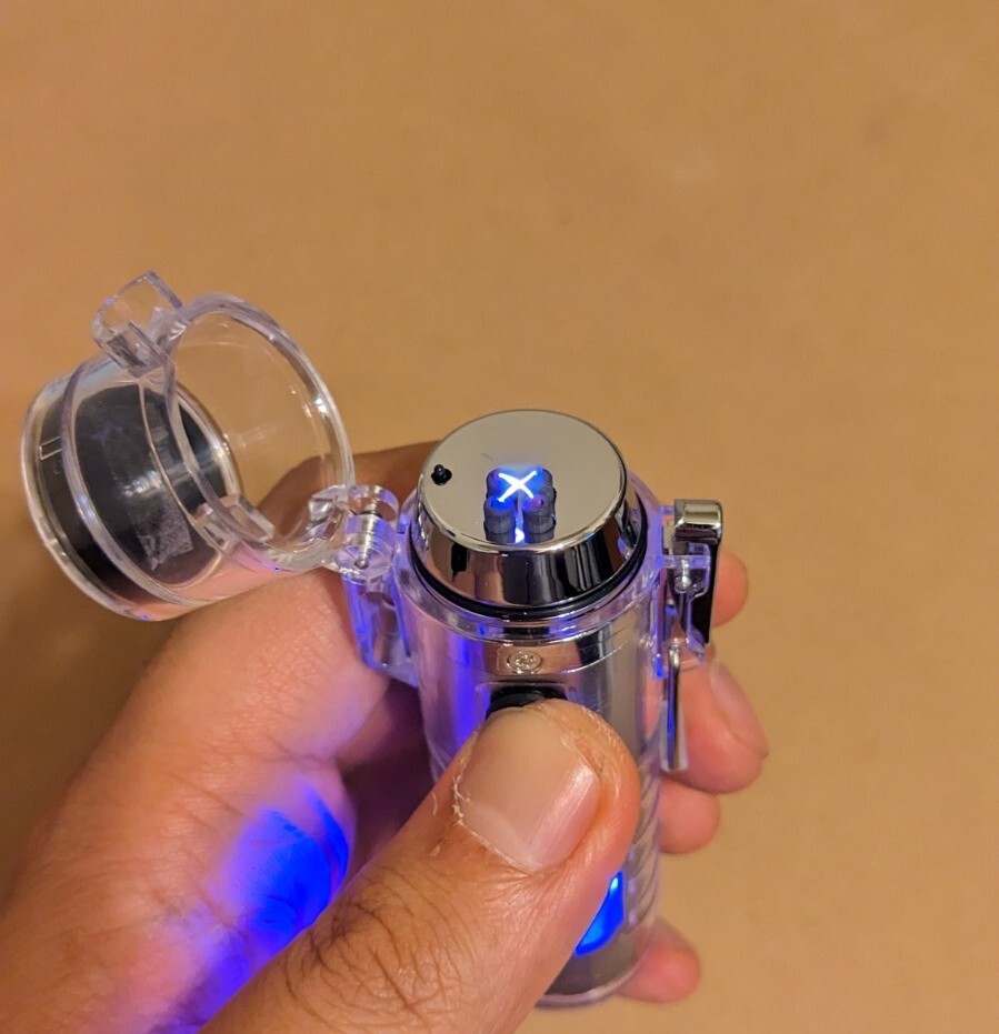 Compass Flashlight Tesla Lighter Multitool 3in1 BLUE