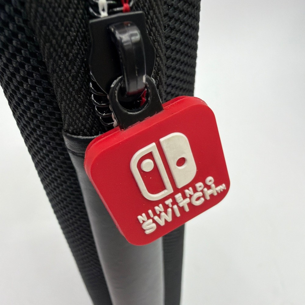 Nintendo Switch Official Carrying Case Black with Red Zipper Pull