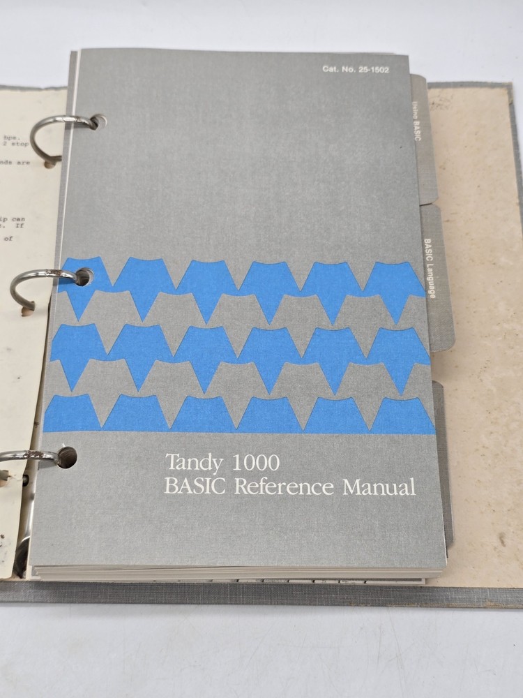 Vintage Tandy 1000 BASIC Reference Manual Cat. No. 25-1502 Computer Products