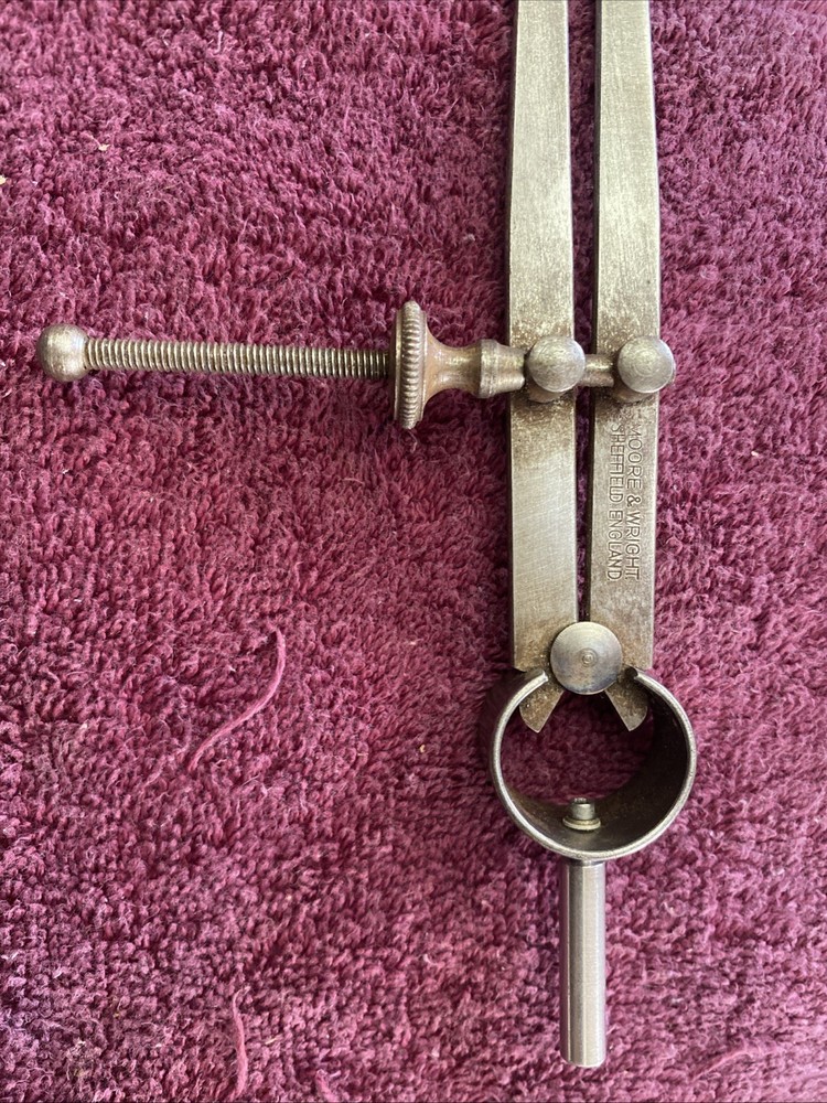 Moore & Wright Sheffield England 6” Spring Divider Wing Caliper Fine Adjust