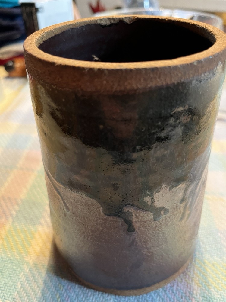 Handmade Pottery Vase Signed Catallo