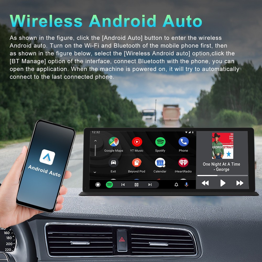 5K Dash Cam GPS Navigator Dashboard DVR Camera Carplay Android Auto Mirror Link