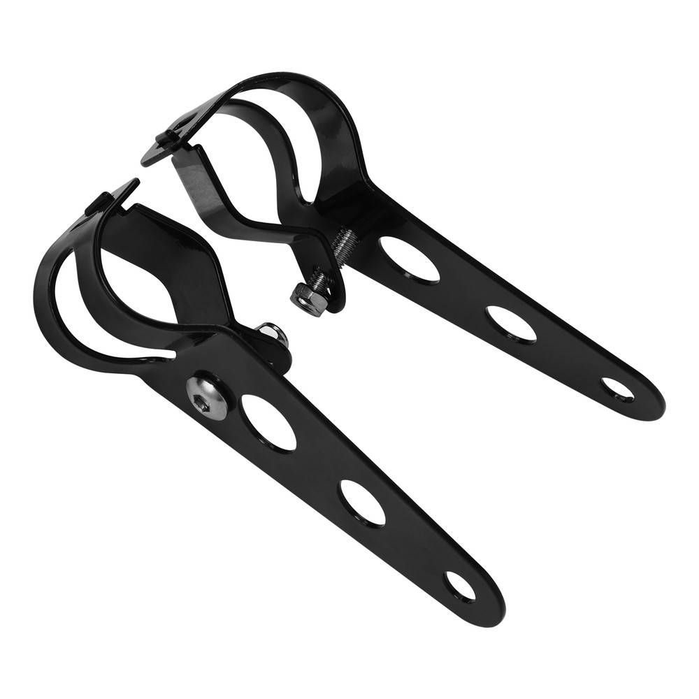 Universal 28mm-34mm Black Motorcycle Modified Headlight Mount Brackets Clamp