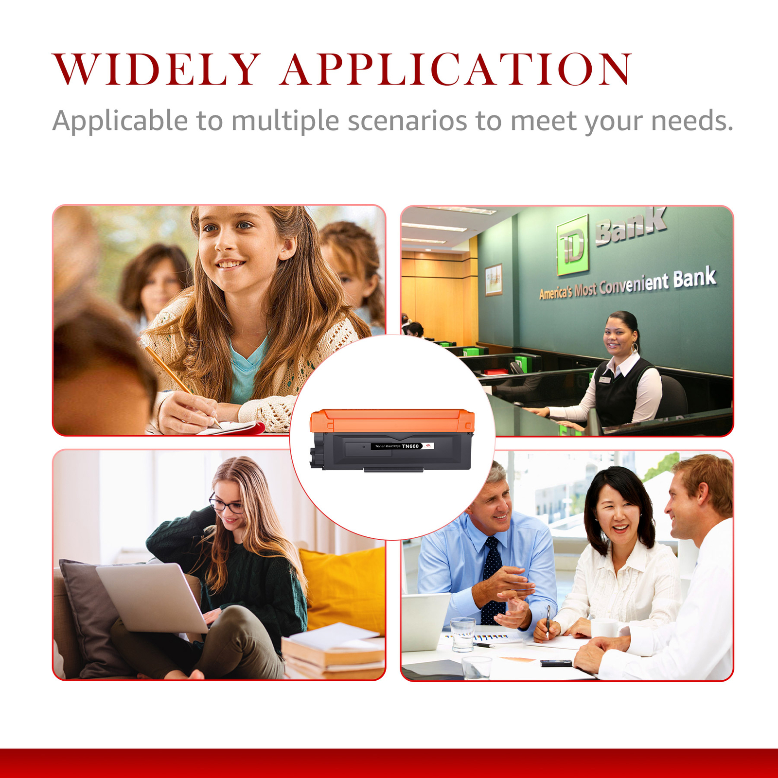 4PK TN660 Toner Cartridges For Brother MFC-L2700DW HL-L2300D DCP-L2540DW TN-630